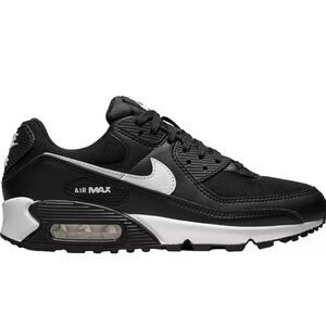 Nike Women's Air Max 90 Black and White Shoes